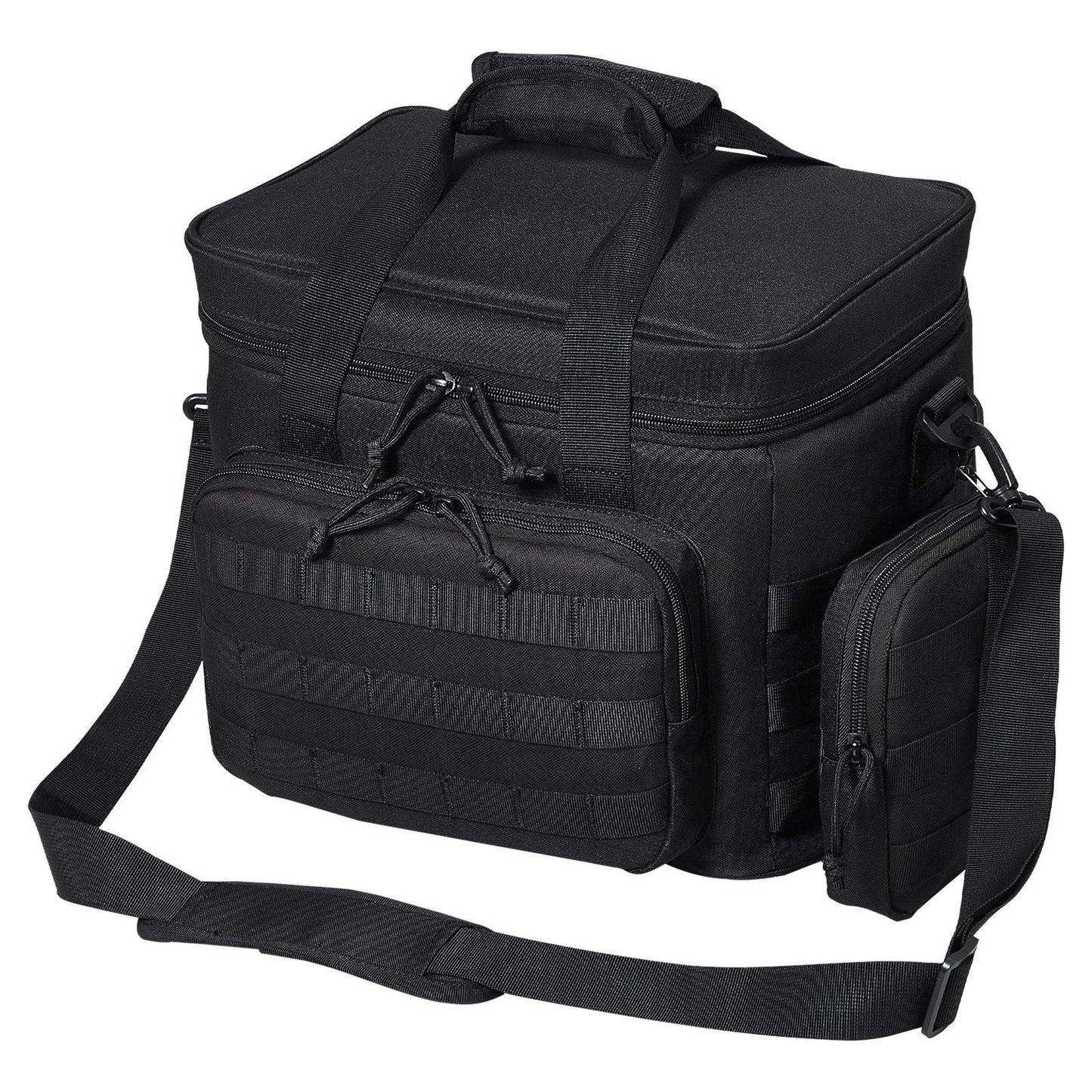 VEVOR Cooler Bag, 20L Insulated Lunch Bag with Molle Design and Multi - Pocket, 600D Cooler Lunch Box with Removable Storage Bags, Soft Cooler for Office, Picnic, Hiking, Beach or Beverage, Black - 7DAY'S