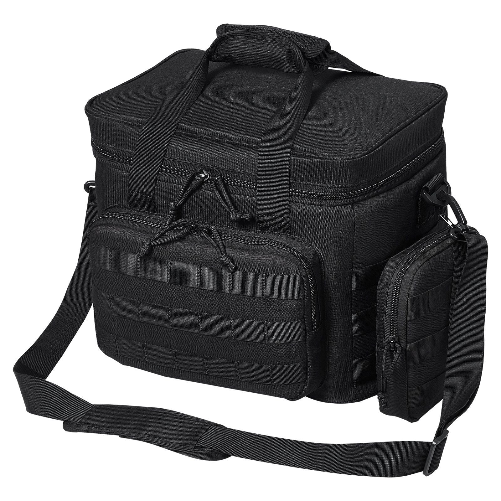 VEVOR Cooler Bag, 20L Insulated Lunch Bag with Molle Design and Multi - Pocket, 600D Cooler Lunch Box with Removable Storage Bags, Soft Cooler for Office, Picnic, Hiking, Beach or Beverage, Black - 7DAY'S