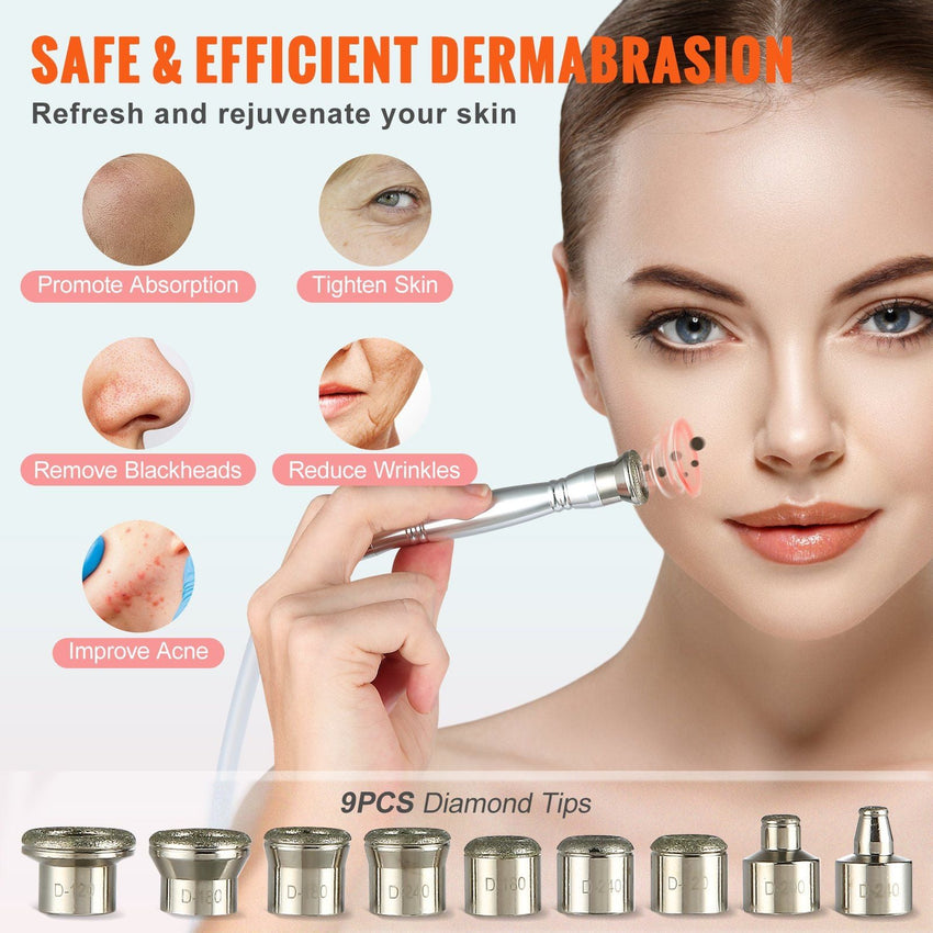 VEVOR Diamond Microdermabrasion Machine 3 in 1 Facial Beauty Equipment for Salon - 7DAY'S