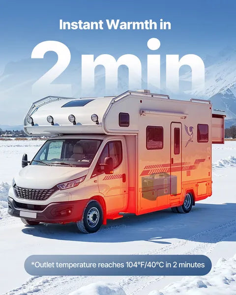 VEVOR Diesel Heater, 8KW, DC 12V/24V, All in One Portable Diesel Air Heater with Remote Control and LCD Display, Fast Heating Low Noise, 1.3 Gal Fuel Tank for Vehicles, RVs, Vans, Tractors and Trucks