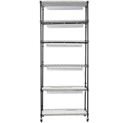 VEVOR DIY Plant Stand with Grow Lights 6 Tiers 192W 70.9" Tall Plant Grow Shelf - 7DAY'S