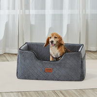 VEVOR Dog Booster Car Seat Pet Car Seat for Medium Large Dog up to 55 lbs Gray - 7DAY'S