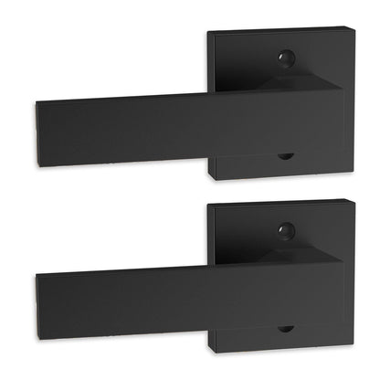 VEVOR Dummy Door Lever, 2 PCS Non - Turning Single Side Push/Pull Handle, Contemporary Square Door Lever Set, Reversible for Right and Left Sided Doors,For Pantry, Closet, and French Doors, Matte Black - 7DAY'S