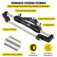 VEVOR Hydraulic Boat Steering Kit 300HP, Hydraulic Steering Kit Helm Pump, Hydraulic Outboard Steering Kit with 20 Feet Hydraulic Steering Hose for Boat Steering System - 7DAY'S