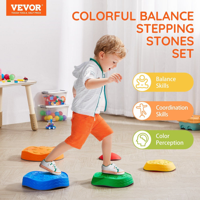 VEVOR Kids Balance Stepping Stones Sensory Obstacle Course 5 PCS Outdoor Indoor - 7DAY'S