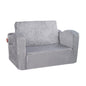 VEVOR Kids Couch, Toddler Chairs Comfy, 2 - in - 1 Toddler Couch Sofa Bed Fold Out, Convertible Sofa to Lounger, Kids Chair Seat Playroom Furniture for Kids Girls & Boys, Grey - 7DAY'S