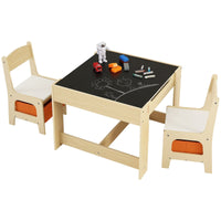 VEVOR Kids Table and Chair Set, Wooden Activity Table with Storage Space and Boxes, Kids Play Table for Toddlers Art, Craft, Reading, Learning - 7DAY'S