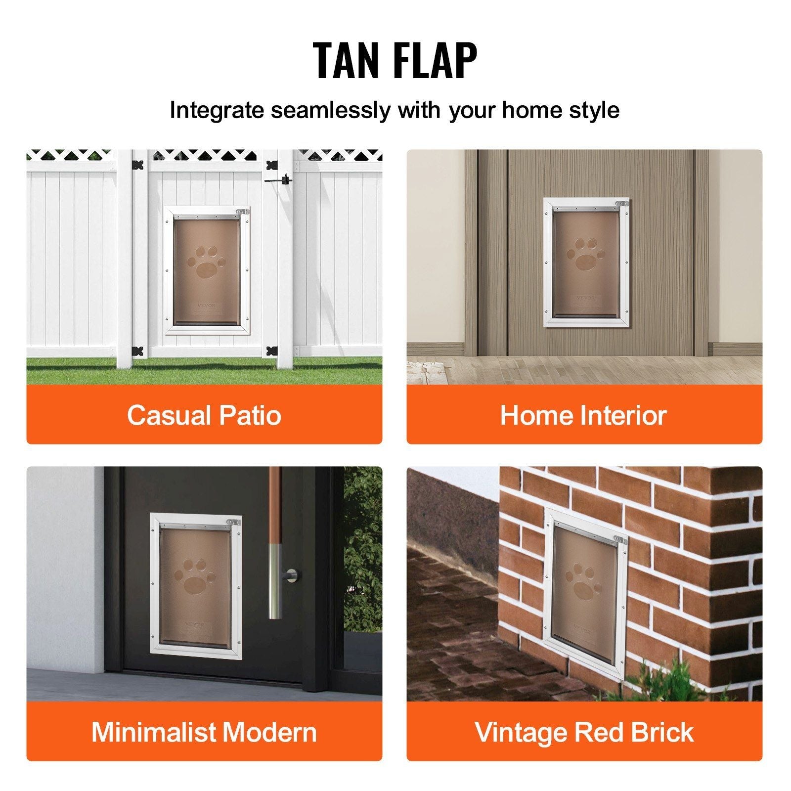 VEVOR Pet Door Replacement Flap 8.25" x 12.25" Compatible with VEVOR Pet Doors - 7DAY'S
