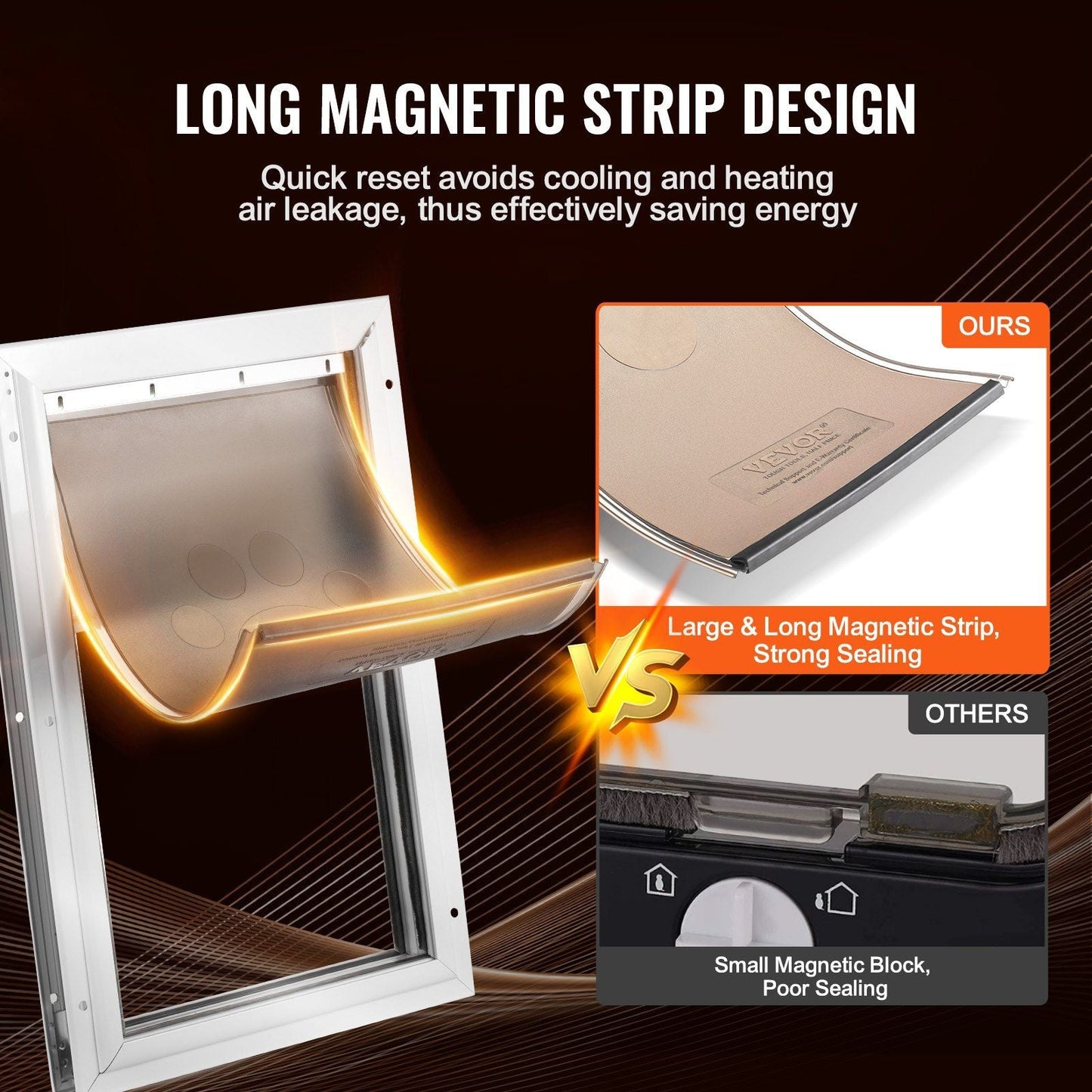 VEVOR Pet Door Replacement Flap 8.25" x 12.25" Compatible with VEVOR Pet Doors - 7DAY'S
