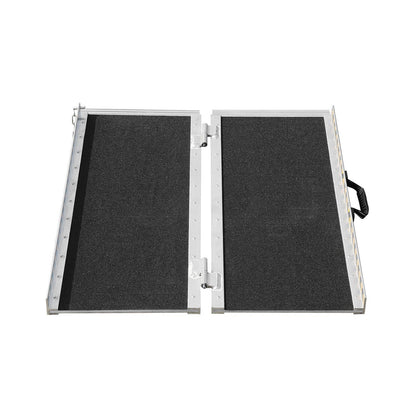 VEVOR Portable Wheelchair Ramp, 3 ft 800 lbs Capacity, Non - Slip Aluminum Folding Threshold Ramp, Foldable Mobility Scooter Ramp Wheel Chair Ramp, Handicap Ramp for Home Steps, Stairs, Doorways, Curbs - 7DAY'S
