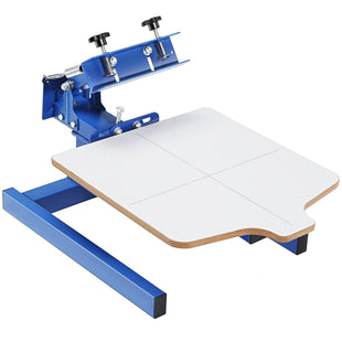 VEVOR Screen Printing Machine, 1 Color 1 Station Silk Screen Printing Press, 21.2x17.7in Screen Printing Press, Double-layer Positioning Pallet, Adjustable Tension for T-shirt DIY Printing