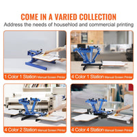 VEVOR Screen Printing Machine, 1 Color 1 Station Silk Screen Printing Press, 21.2x17.7in Screen Printing Press, Double - layer Positioning Pallet, Adjustable Tension for T-shirt DIY Printing - 7DAY'S