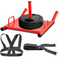 VEVOR Weight Sled Push Pull Heavy High Training Sled Drag Fitness HD Power Speed Training Sled for Athletic Exercise and Fitness Strength Training ( Red ) - 7DAY'S