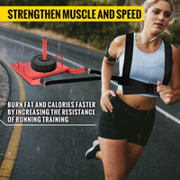 VEVOR Weight Sled Push Pull Heavy High Training Sled Drag Fitness HD Power Speed Training Sled for Athletic Exercise and Fitness Strength Training ( Red ) - 7DAY'S