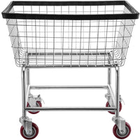 VEVOR Wire Laundry Cart, 2.5 Bushel Wire Laundry Basket with Wheels, 21''x27''x27.5'' Commercial Wire Laundry Basket Cart, Steel Frame with Chrome Finish, 4inch Casters, Wire Basket Cart For Laundry - 7DAY'S