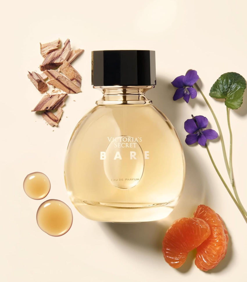 Victoria's Secret Bare Eau de Parfum, Notes of Australian Sandalwood, Mandarin Madagascar & Egyptian Violet, Perfumes for Women (3.4 oz) - 7DAY'S