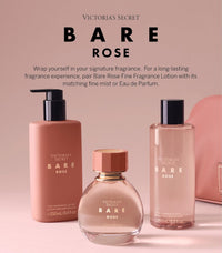 Victoria's Secret Bare Rose Eau de Parfum, Notes of Pear Skin, Rosa Centifolia & Sheer Woods, Perfumes for Women (3.4 oz) - 7DAY'S