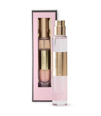 Victoria's Secret Bombshell Eau de Parfum Travel Spray, Notes of Purple Passion Fruit, Shangri - La Peony & Vanilla Orchid, Mini Perfumes for Women (0.23 oz) - 7DAY'S