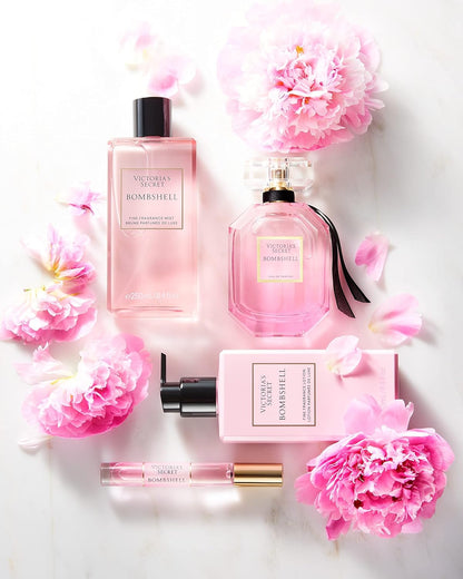 Victoria's Secret Bombshell Mini Fragrance Mist, Notes of Purple Passion Fruit, Shangri - La Peony & Vanilla Orchid, Travel Size Body Spray for Women (2.5 oz) - 7DAY'S