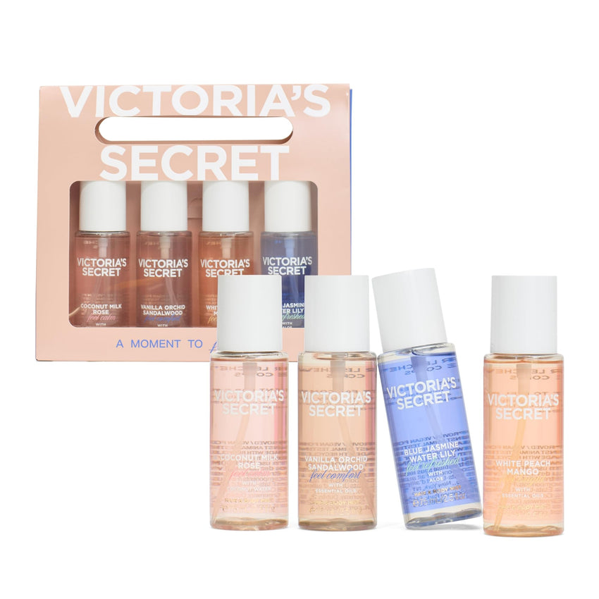 Victoria's Secret Fragrance Mist Collection 4 Piece Mini Gift Set, Assorted Scents - 7DAY'S