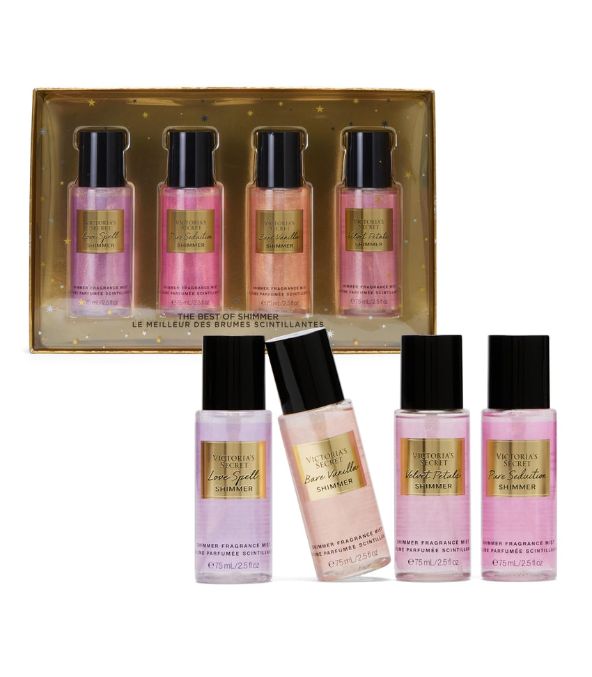Victoria's Secret Fragrance Mist Collection 4 Piece Mini Gift Set, Assorted Scents - 7DAY'S