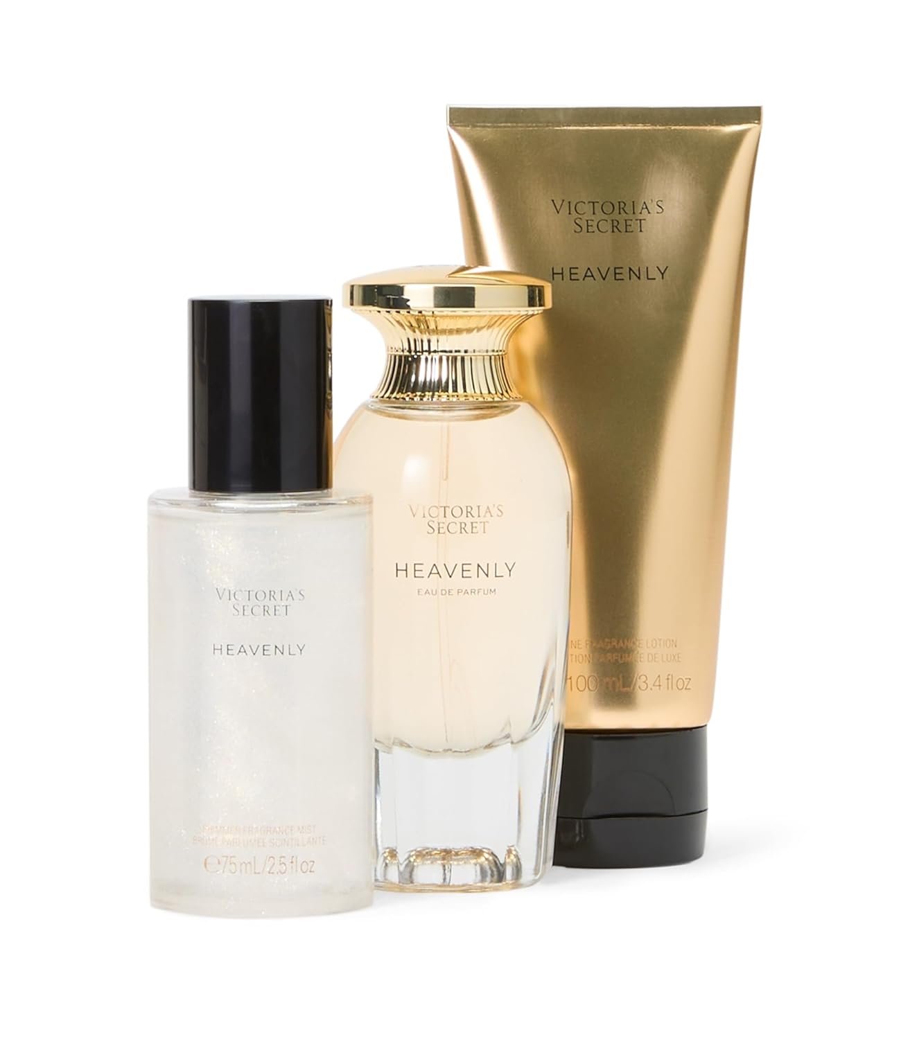 Victoria's Secret Heavenly 3 Piece Luxe Fragrance Gift Set: 1.7 oz. Eau de Parfum, Travel Lotion, & Candle - 7DAY'S