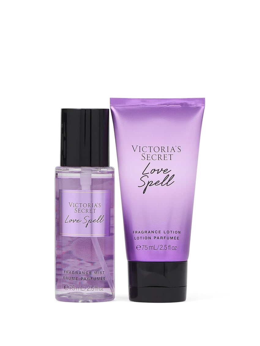 Victoria's Secret Love Spell Mini Fragrance Duo Gift Set, Notes of Cherry Blossom and Fresh Peach - 7DAY'S