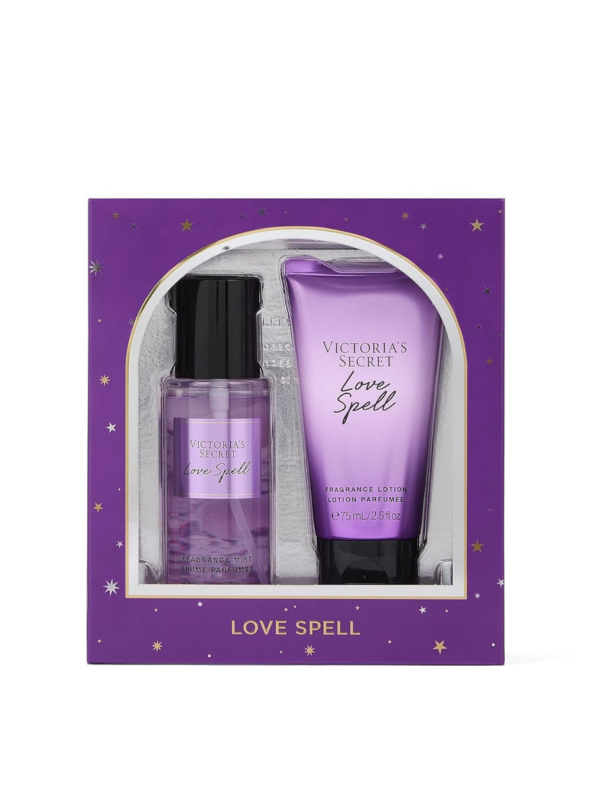 Victoria's Secret Love Spell Mini Fragrance Duo Gift Set, Notes of Cherry Blossom and Fresh Peach - 7DAY'S