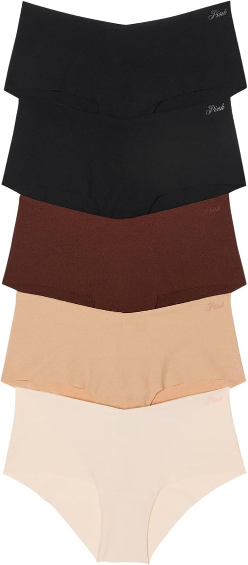 Victoria's Secret PINK No Show Lace Cheekster Panty Pack, Underwear for Women (XS-XXL)