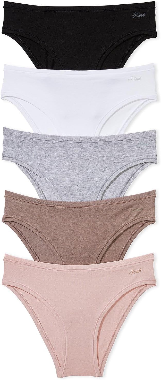 Victoria's Secret PINK Women's Cotton Cheeky Underwear, Minimal Coverage Panties for Women, Multi Pack (XS - XXL) - 7DAY'S