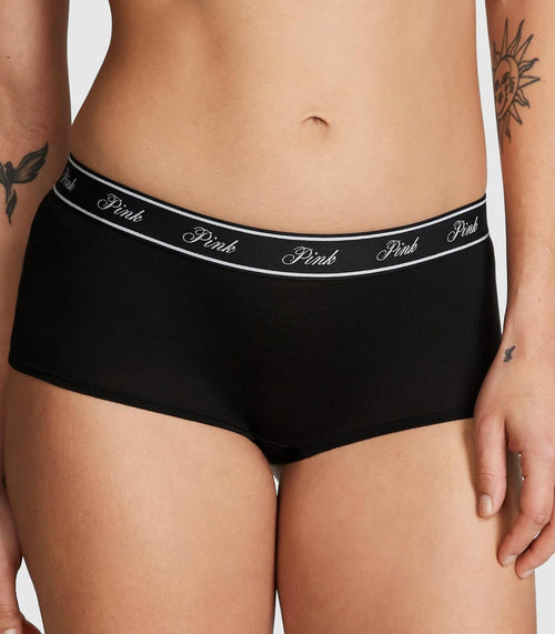 Victoria's Secret PINK Women's Cotton Logo Boyshort Underwear, Full Coverage Panties for Women, Multi Pack (XS - XXL) - 7DAY'S