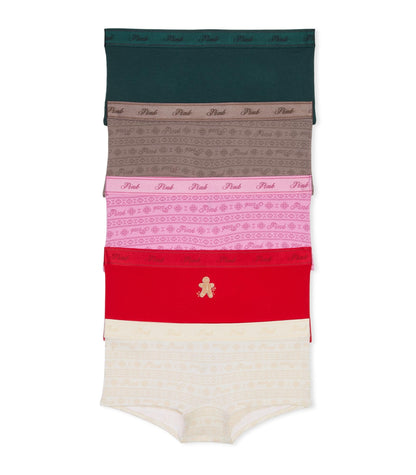 Victoria's Secret PINK Women's Cotton Logo Boyshort Underwear, Full Coverage Panties for Women, Multi Pack (XS - XXL) - 7DAY'S