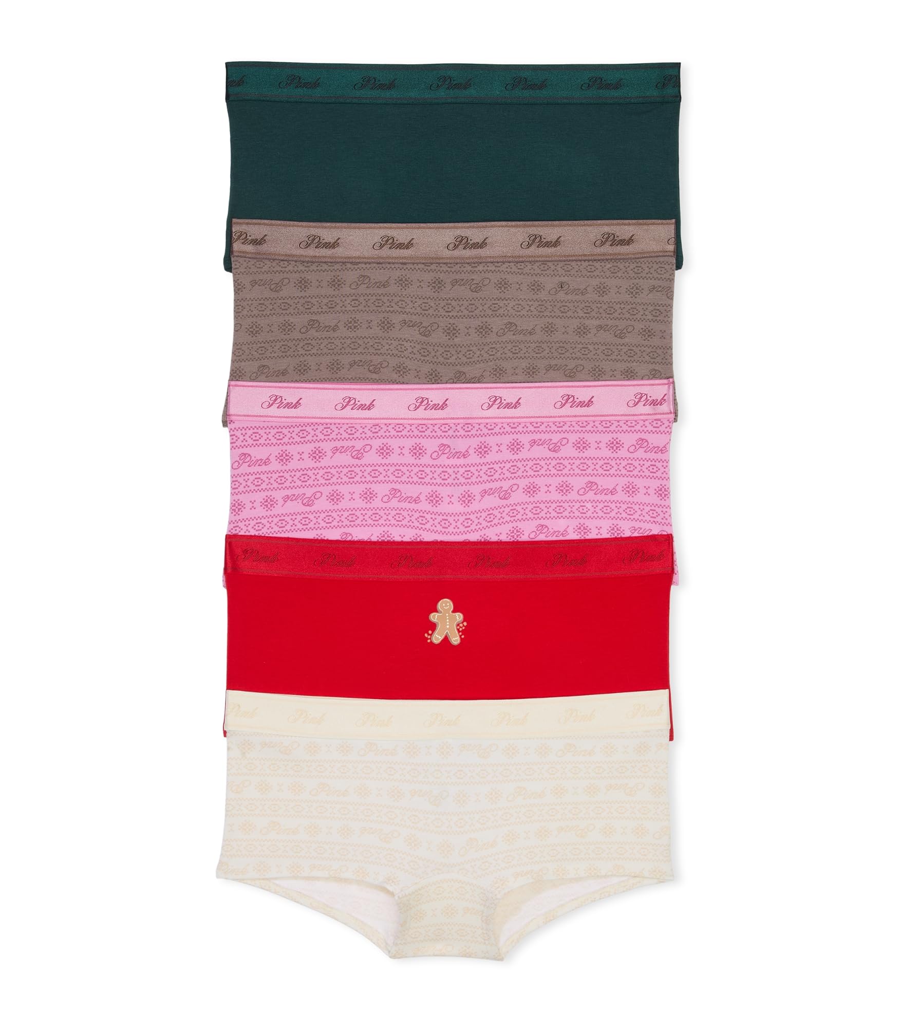 Victoria's Secret PINK Women's Cotton Logo Boyshort Underwear, Full Coverage Panties for Women, Multi Pack (XS - XXL) - 7DAY'S