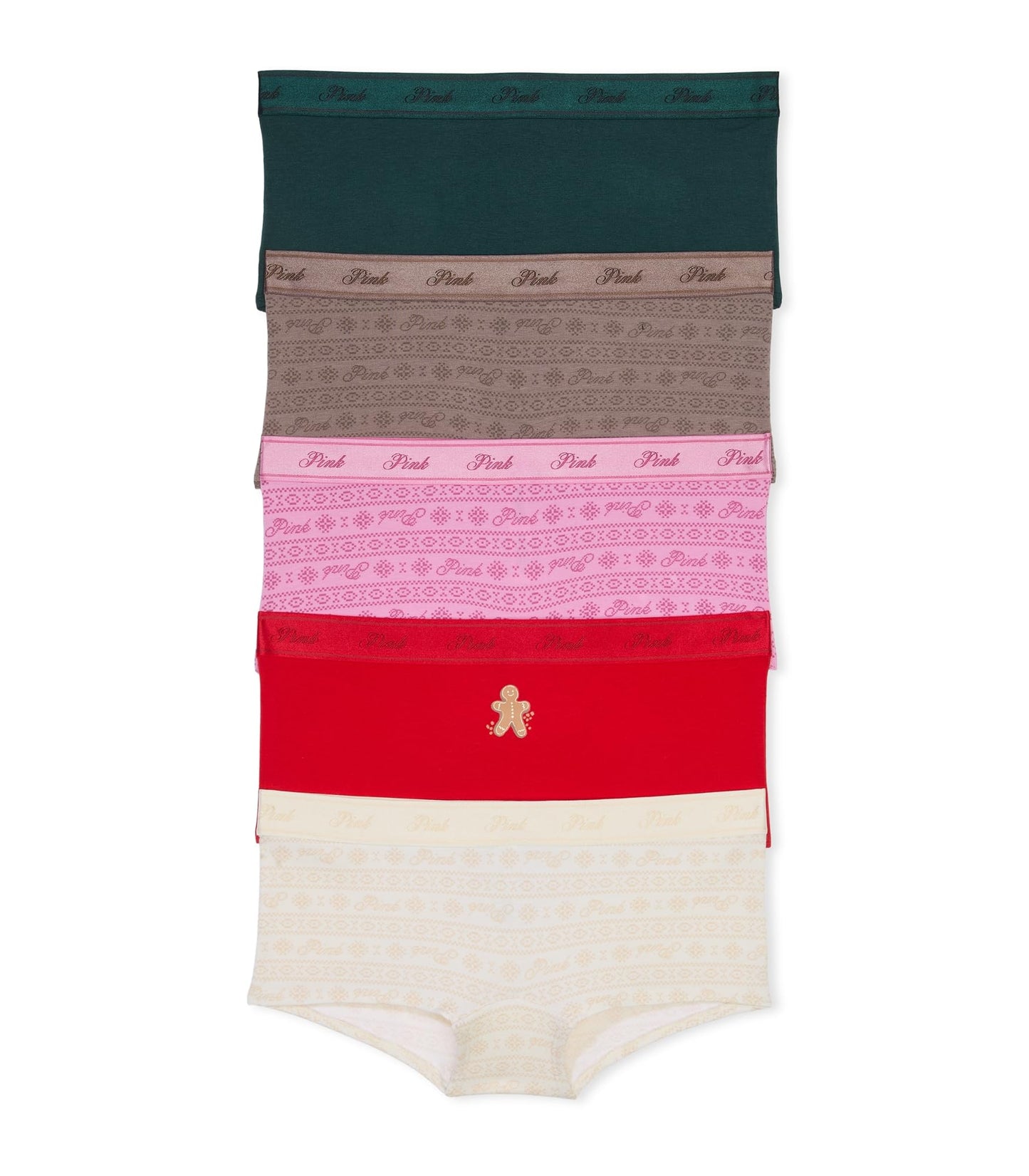 Victoria's Secret PINK Women's Cotton Logo Boyshort Underwear, Full Coverage Panties for Women, Multi Pack (XS - XXL) - 7DAY'S