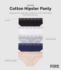 Victoria's Secret PINK Women's Cotton Logo Hipster Underwear, Moderate Coverage Panties for Women, Multi Pack (XS - XXL) - 7DAY'S