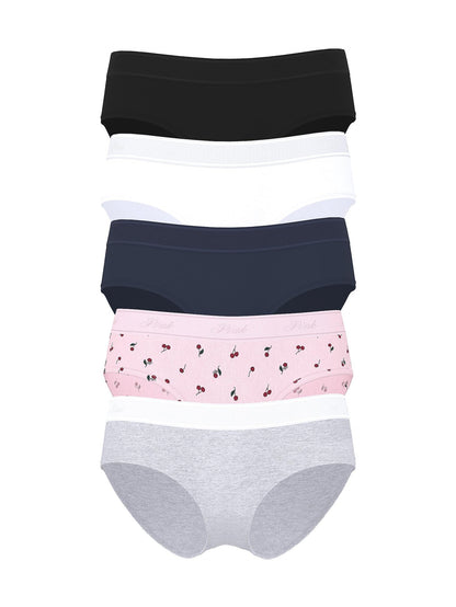 Victoria's Secret PINK Women's Cotton Logo Hipster Underwear, Moderate Coverage Panties for Women, Multi Pack (XS - XXL) - 7DAY'S