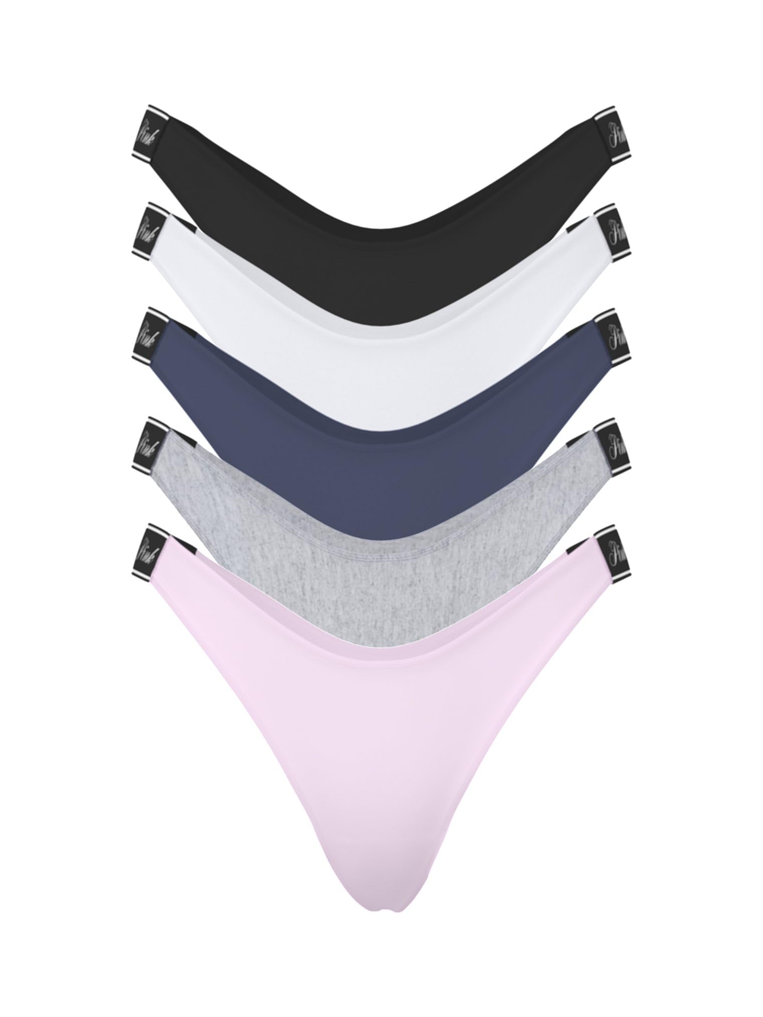 Victoria's Secret PINK Women's Cotton Logo Thong Underwear, Panties for Women, Multi Pack (XS - XXL) - 7DAY'S