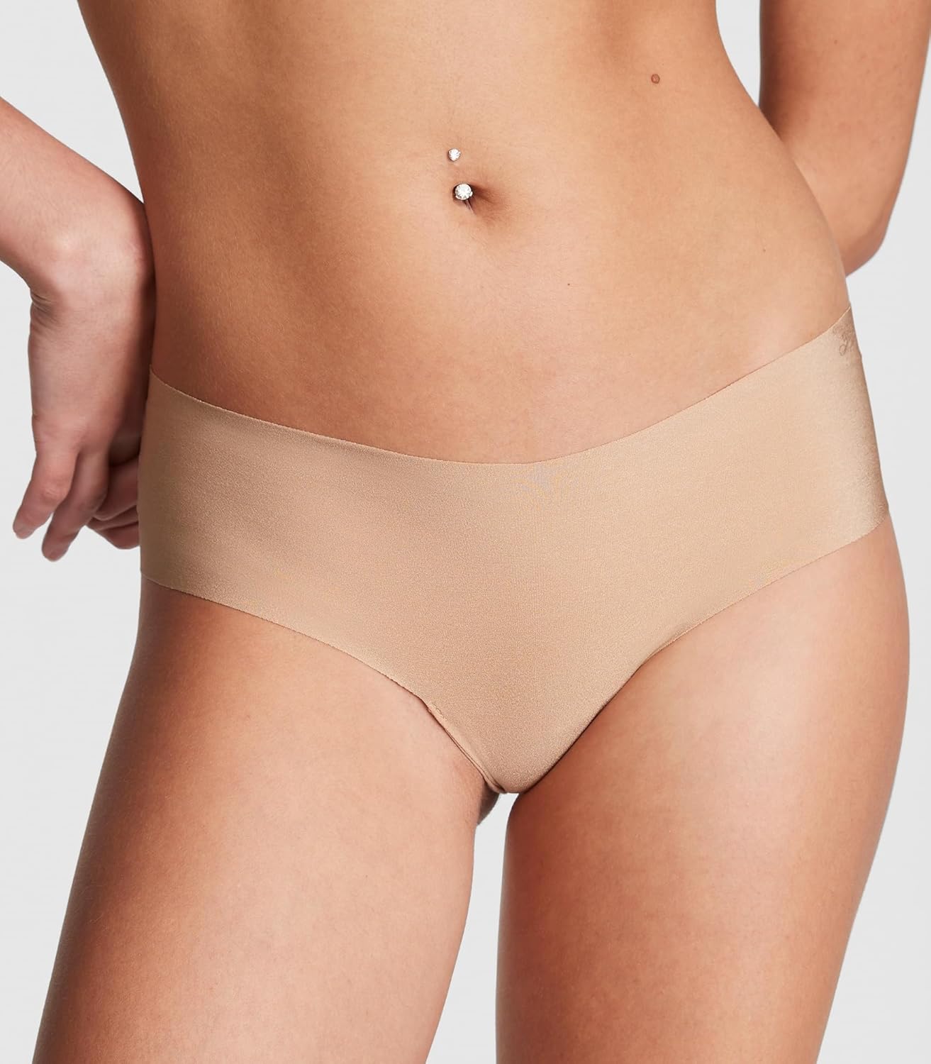 Victoria's Secret PINK Women's No Show Cheekster Underwear, Panties for Women, Spring Basic, (L) - 7DAY'S