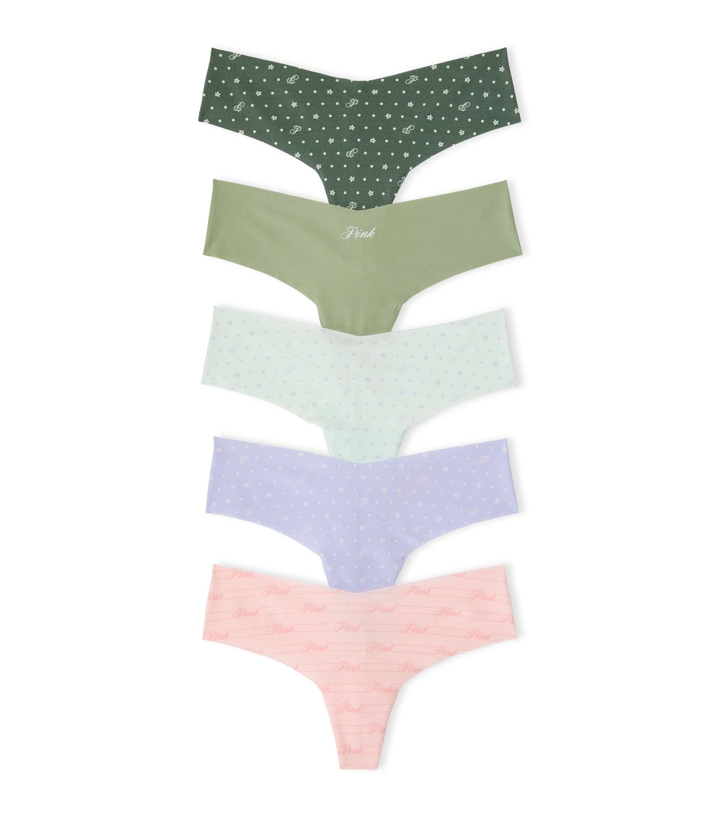 Victoria's Secret PINK Women's No Show Thong Underwear, Panties for Women, Multi Pack (XS - XXL) - 7DAY'S
