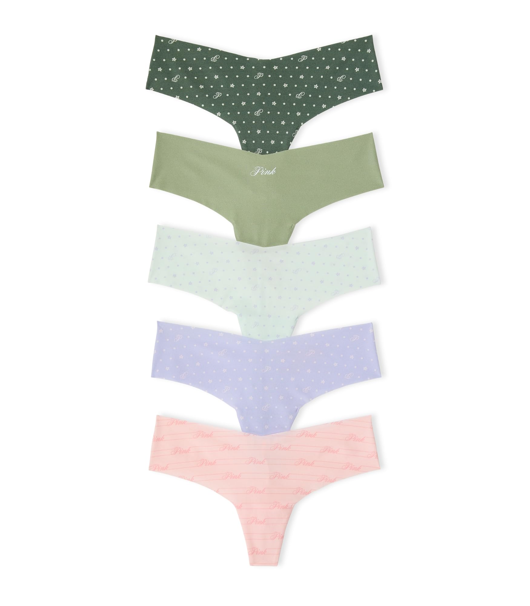Victoria's Secret PINK Women's No Show Thong Underwear, Panties for Women, Multi Pack (XS - XXL) - 7DAY'S