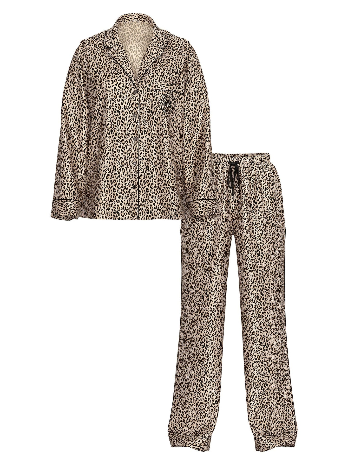 Victoria's Secret Satin Pajama Set, Long Sleeve Button Down Shirt & Pants, Sleepwear for Women (XS - XXL) - 7DAY'S