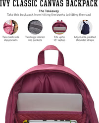 Victoria's Secret Women's Classic Canvas Backpack, Backpack for women, Black, O/S - 7DAY'S