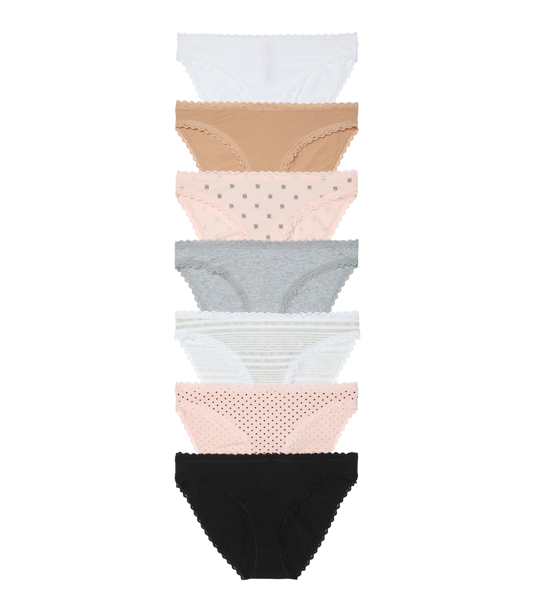 Victoria's Secret Women's Cotton Bikini Underwear, Moderate Coverage Panties for Women, Multi Pack (XS - XXL) - 7DAY'S