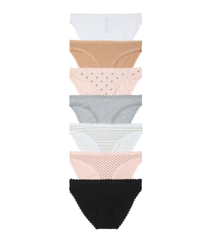 Victoria's Secret Women's Cotton Bikini Underwear, Moderate Coverage Panties for Women, Multi Pack (XS - XXL) - 7DAY'S