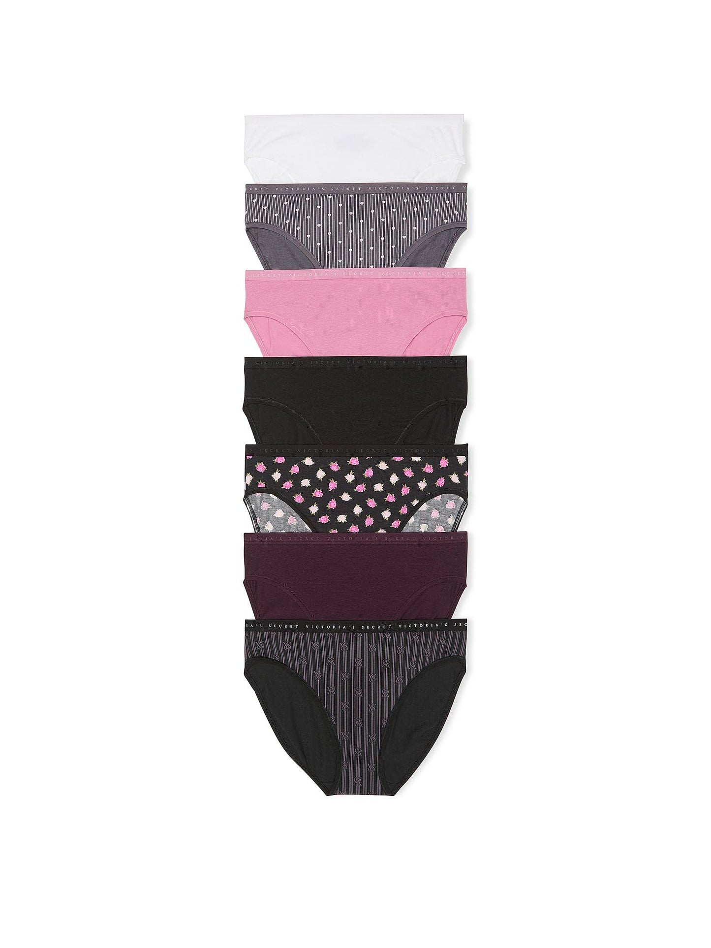 Victoria's Secret Women's Cotton Brief Underwear, Full Coverage Panties for Women, Multi Pack (XS - XXL) - 7DAY'S