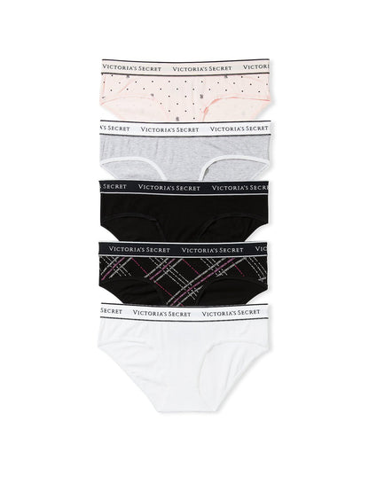 Victoria's Secret Women's Cotton Logo Hipster Underwear, Moderate Coverage Panties for Women, Multi Pack (XS - XXL) - 7DAY'S