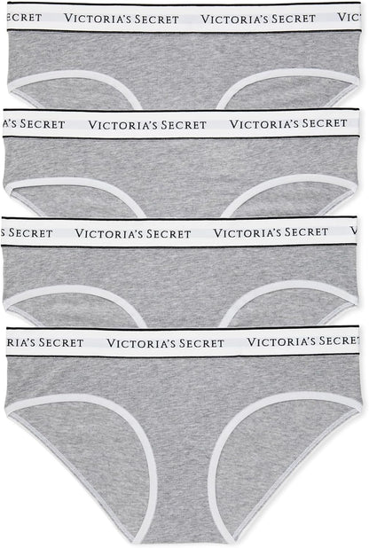 Victoria's Secret Women's Cotton Logo Hipster Underwear, Moderate Coverage Panties for Women, Multi Pack (XS - XXL) - 7DAY'S
