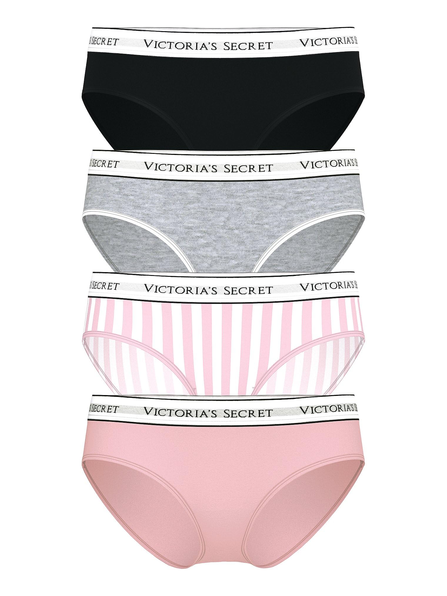 Victoria's Secret Women's Cotton Logo Hipster Underwear, Moderate Coverage Panties for Women, Multi Pack (XS - XXL) - 7DAY'S