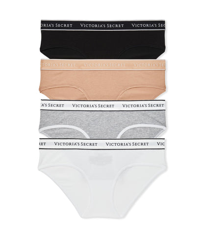 Victoria's Secret Women's Cotton Logo Hipster Underwear, Moderate Coverage Panties for Women, Multi Pack (XS - XXL) - 7DAY'S