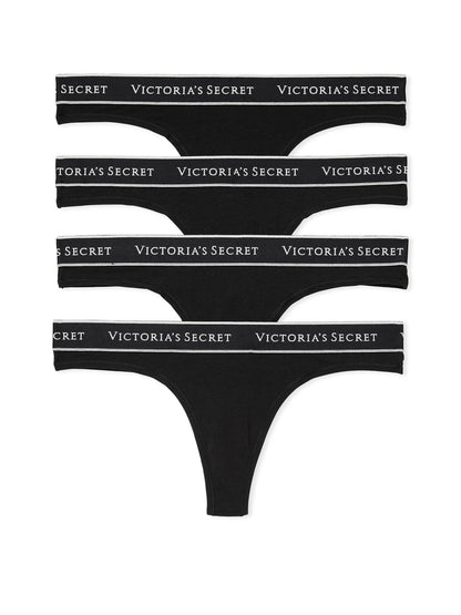 Victoria's Secret Women's Cotton Logo Thong Underwear, Panties for Women, Multi Pack (XS - XXL) - 7DAY'S